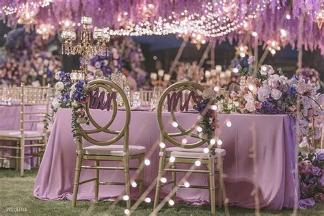 Sun And Moon Among The Stars Lavender Wedding Theme Purple Wedding