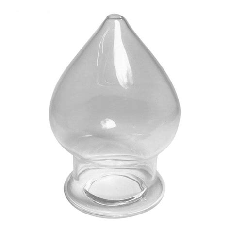Plug Anal de Vidro Maciço Médio ButtPlug Crystal Chastity