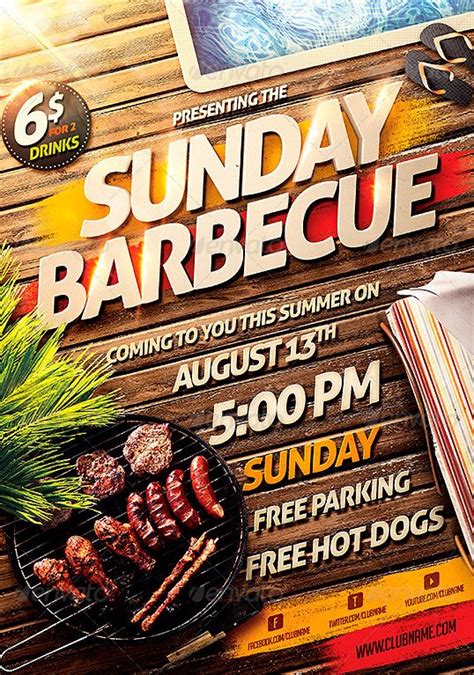 Best Bbq Summer Party Flyer Templates Psd Flyer For Photoshop