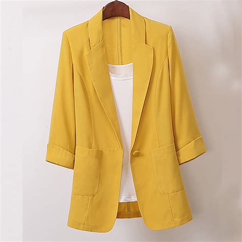 Funicet Holiday Savings Blazer Jackets For Women Womens Solid Color Button Pocket Recreational