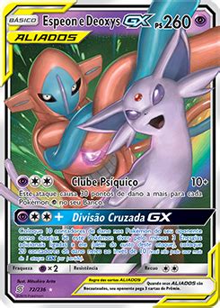 Espeon E Deoxys GX Sintonia Mental Banco De Dados De Cards Do