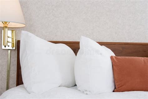 Hotel Bed Stock Photo Image Of Lamp Pillows Room Linen 4264188