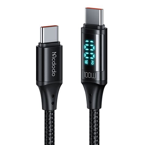 Mcdodo CA 1100 USB C To USB C Cable 100W 1 2m Black