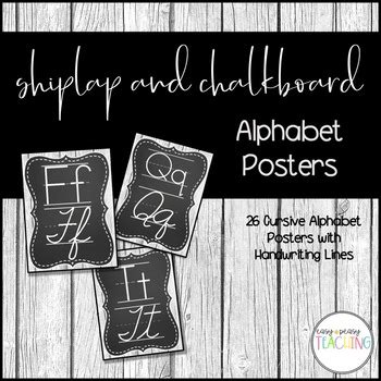 Shiplap And Chalkboard Alphabet Posters By Easy Peasy Teacher Monica