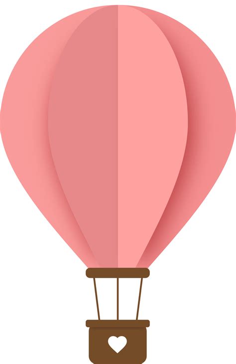 Pink Paper Hot Air Balloon Hot Air Balloon Paper Cut Png