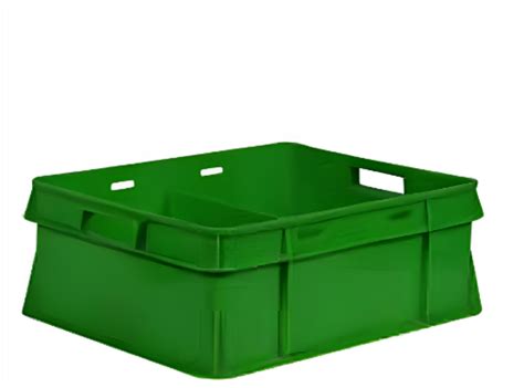 Square Green Hdpe Milk Crates Outer Dimension LXWXH 400X300X270 Mm