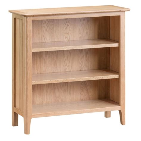 Natural Oak Small Wide Bookcase My Living Furniture