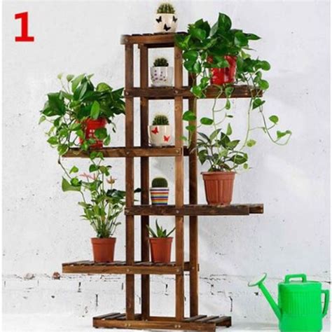 Suporte Para Vasos De Plantas Em Madeira Tornado Plant Stand