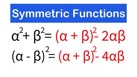 Symmetric Functions Of Roots Of A Quadratic Equation Shs Elective