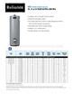 Reliance 9 50 UNKRT Water Heater Specifications Sheet Water Heater