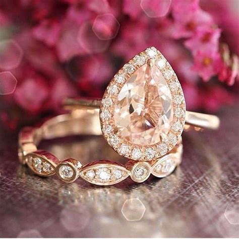 Beautiful Pear Shaped Rose Gold Engagement Ring By Lamoredesign