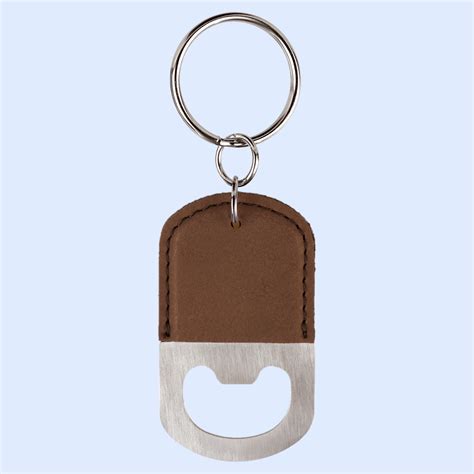 Laserable Leatherette Bottle Opener Keychain