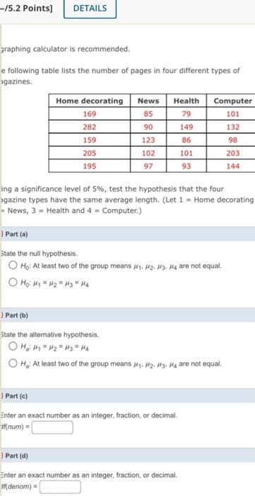 Solved Graphing Calculator Is Recommended E Following Table Chegg