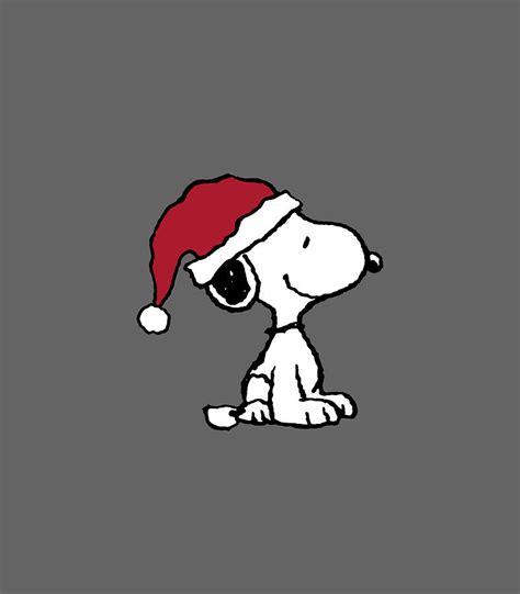 Peanuts Holiday Santa Hat Snoopy Digital Art By Muir Minnah Fine Art