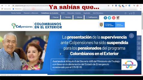 Colpensiones Pago 💵 Aporte Pensión Colombianos En El Exterior🌎 Youtube