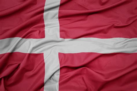 Wall Mural Waving Colorful National Flag Of Denmark From Scandiwall