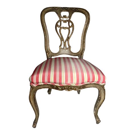 18th Century Venetian Rococo Polychrome And Gilded Antique Chair Chairish