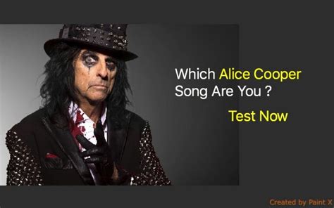 Which Alice Cooper Song Are You ? - Quiz For Fans