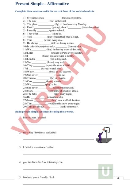 Arbeitsblatt Bungen Zum Present Simple Englisch Grammatik