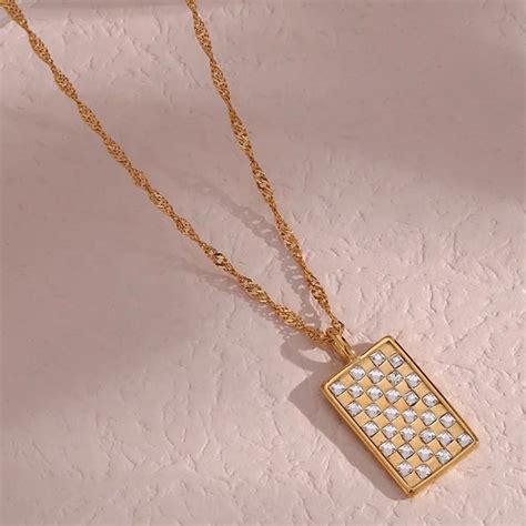 Square Diamond Necklace | NG Jewelry