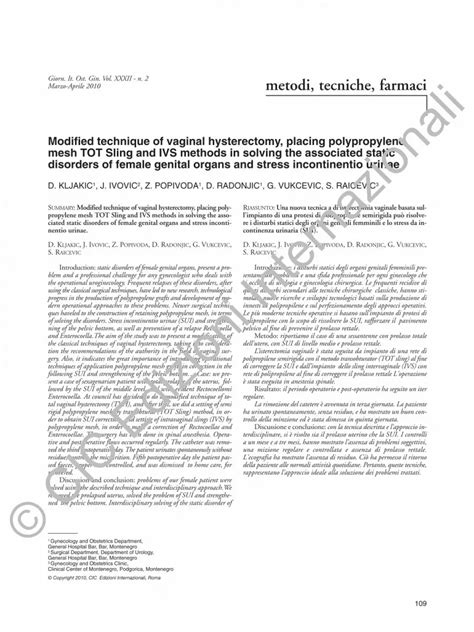 Pdf Modified Technique Of Vaginal Hysterectomy Placing Polypropylene