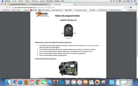 Programmation Télécommande Somfy Keygo Io Portail