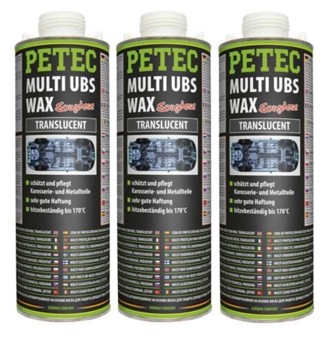 X Liter Petec Multi Unterbodenschutz Wax Wachs Transparent Ubs