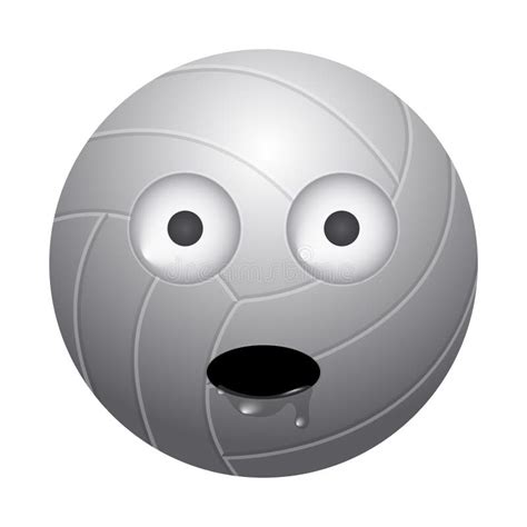 Isolated Emoji Volleyball Ball Stock Vector - Illustration of design, game: 169630834