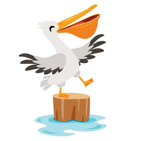 Cartoon Drawing Of A Pelican 13537025 Vector Art At Vecteezy