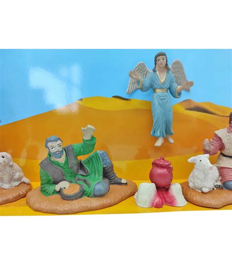 Tradineur Set de 5 figuras anunciación para belén navideño 10 cm