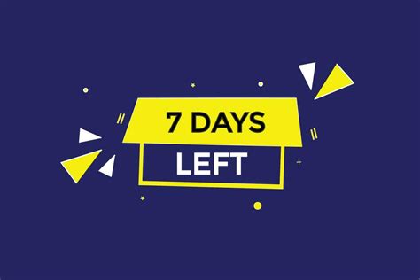 7 days left countdown template, 7 day countdown left banner label ...