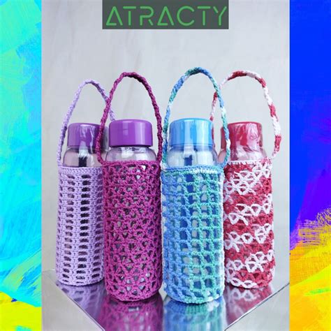 Jual ATRACTY Sarung Botol Minum Rajut Motif V 400 ML Shopee Indonesia