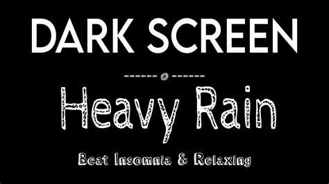 3 Hours Of Super HEAVY RAIN Black Screen For Beat Insomnia Relaxing