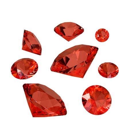 Free 3d representación de brillante rojo diamante gemas 20920792 PNG