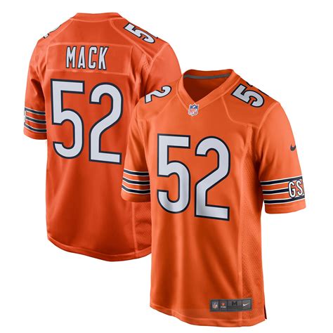 Men's Chicago Bears Khalil Mack Nike Orange Game Jersey