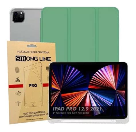 Capinha Para iPad Pro 12 9 5ª Geração Smart Pelicula Vidro