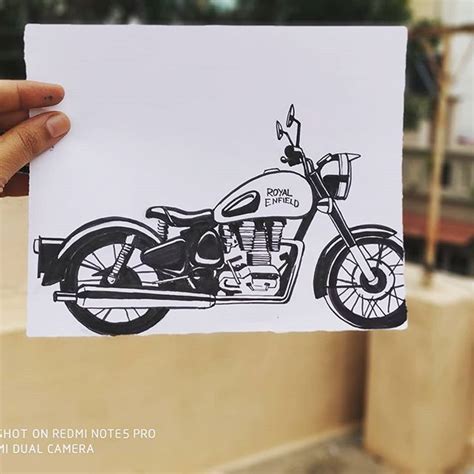 bullet Bike Art Drawing