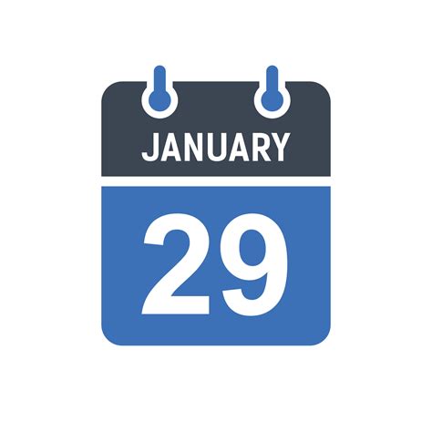 January 29 Calendar Date Icon 5260959 Vector Art at Vecteezy