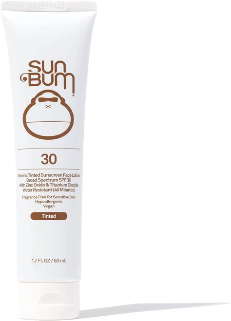 Sun Bum Mineral Spf Tinted Sunscreen Face Lotion Vegan And Reef