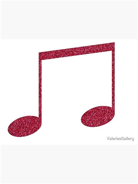 Pink Glitter Music Note Pattern Art Print By Valeriesgallery Redbubble