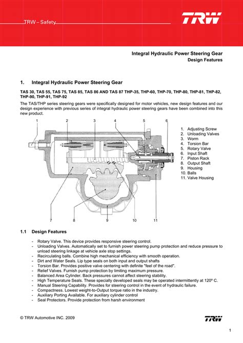 Heavy Equipment Parts And Attachments Trw Automotive Tas 40 55 65 And 85