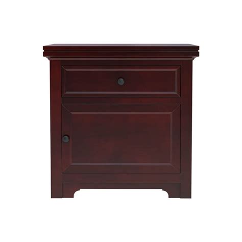 Carina Contemporary Mahogany Wood Drawer Nightstand