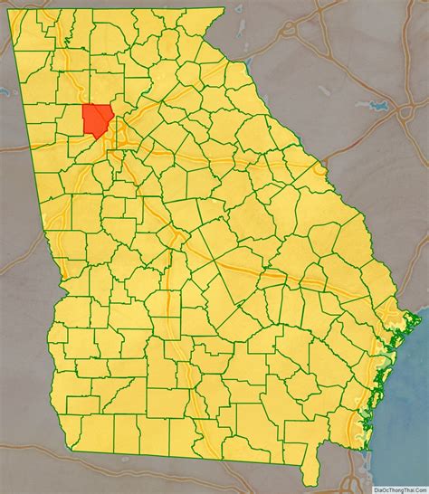 Map of Cobb County, Georgia - Thong Thai Real