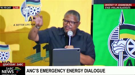 Anc Sg Fikile Mbalula Opens The Partys Energy Crisis Dialogue Youtube