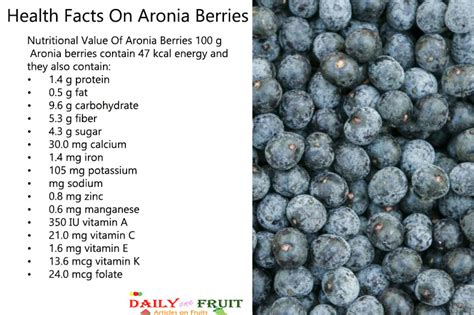 Health Facts On Aronia Berry Dailyonefruit