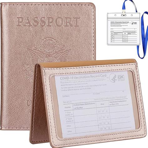 1pc Passport Holder Travel Bag Passport And Vaccine Card Holder Combo Slim Travel Accessories