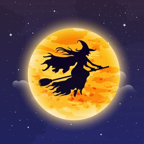 Halloween Flying Witch Clip Art