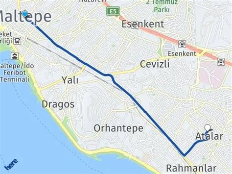 İstanbul Maltepe Atalar Kartal İstanbul Arası Kaç Km Yol Tarifi