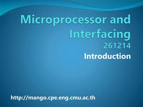 Ppt Microprocessor And Interfacing Powerpoint Presentation