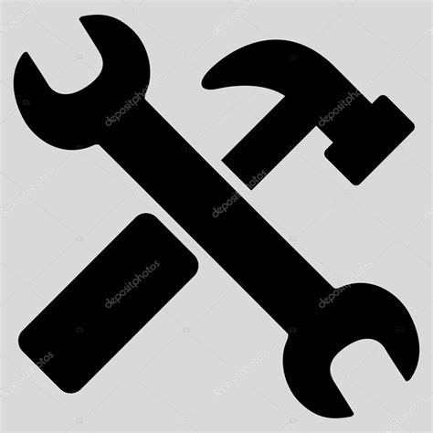 Hammer Wrench Icon Vector